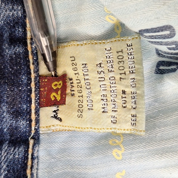 7 For All Mankind Distressed Streetwear Bermuda Grunge Jean Shorts Size 28 - Picture 8 of 10